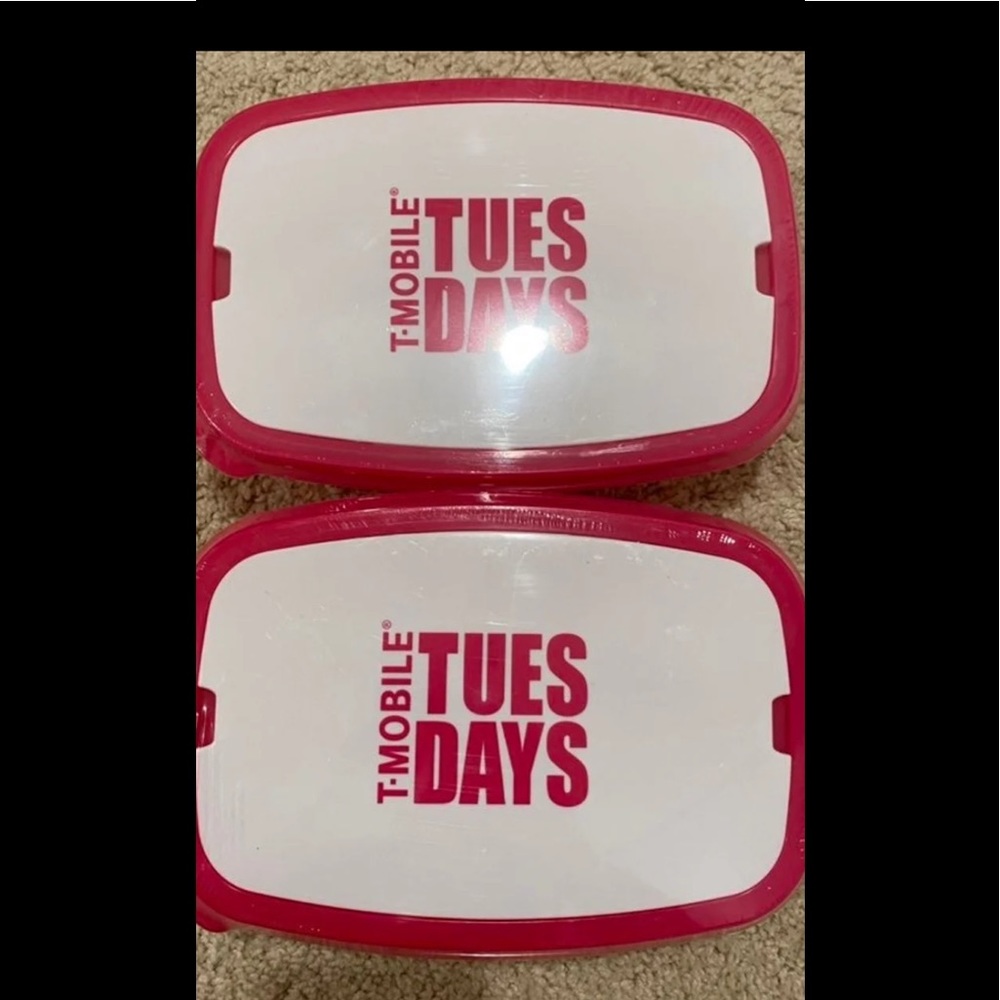 T-Mobile Magenta Tuesdays Promotional Items  ***2***Containers W/ Fork + Knife